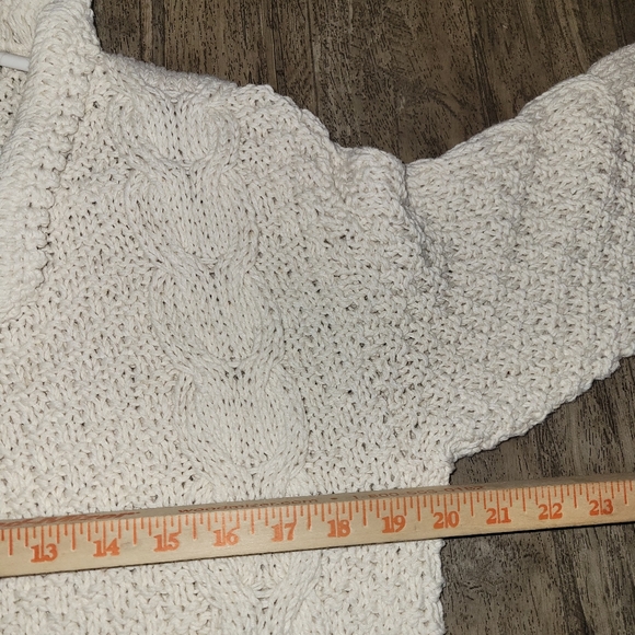 Handknits by eastwinds button down cardigan size womens m/L cream color - Picture 6 of 8